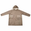 vidaXL Blanket Hoodie Camel M Fleece and Flannel