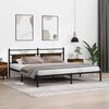vidaXL Bed Frame without Mattress Smoked Oak 200x200 cm Engineered Wood