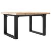 vidaXL Coffee Table O-Frame 60x60x40.5 cm Solid Wood Pine and Steel