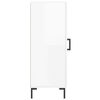 vidaXL Sideboard High Gloss White 34.5x34x90 cm Engineered Wood