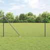 vidaXL Fence Post Grey 50 x 1.4 m (36 mm mesh) Steel and PVC