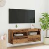 vidaXL TV Wall Cabinet Old Wood 100 x 30 x 40 cm Engineered Wood