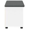 vidaXL Hall Bench with Cushion Plain White 80 x 38 x 46 cm