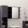 vidaXL 3 Piece Bathroom Furniture Set High Gloss Grey Engineered Wood