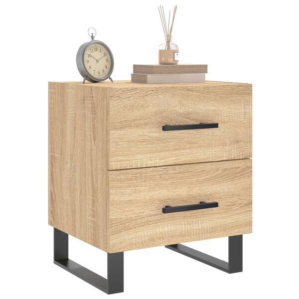 vidaXL Bedside Cabinets 2 pcs Sonoma Oak 40x35x47.5 cm Engineered Wood