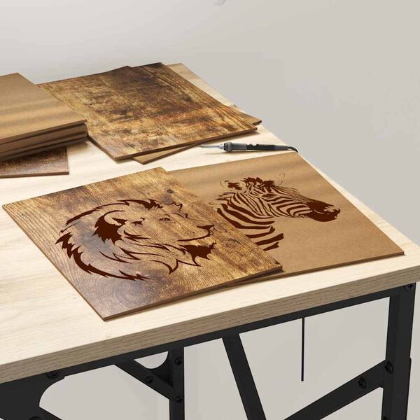 vidaXL Decor Panels 50 pcs Smoked Oak 15 x 21 x 0.27 cm