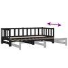 vidaXL Pull-out Day Bed without Mattress Black 2x(90x190)cm