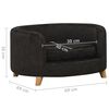 vidaXL Dog Sofa Black 69x69x36 cm Plush