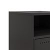 vidaXL Bedside Cabinet Black 36x39x59 cm Steel