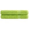 vidaXL Premium Towels SOLUND 2 pcs Apple Green 100x200 cm 600 gsm