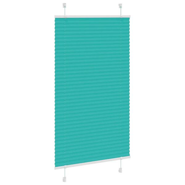 vidaXL Pleated Blind Petrol Green 70x100 cm Fabric Width 69.4 cm Polyester