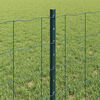 vidaXL Fence with Post Green 0.6 x 10 m Steel and PVC