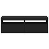vidaXL TV Cabinets with LED Lights 2 pcs Black 60x35x40 cm