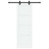 vidaXL Sliding Door Set Other ORKDAL White and black 73.5 x 211 cm