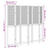 vidaXL Room Divider 6 Panels White Solid Wood Paulownia