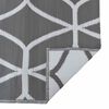 vidaXL Outdoor Rug Geometric ARAKIL Grey and White 600 x 250 cm