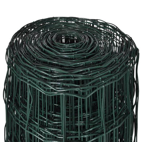 vidaXL Euro Fence Steel 10x1.0 m Green