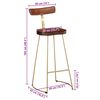 vidaXL Bar Stools 2 pcs 49x43x103 cm Solid Wood Mango