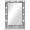 vidaXL Vanity Mirror with LED Strip Lights Grey Sonoma 70 x 50 x 18 cm