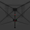 vidaXL Double Parasol with Steel Pole 250x250 cm Anthracite