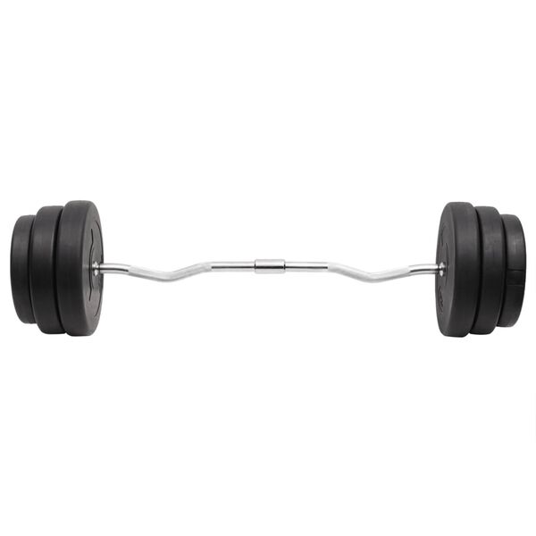 vidaXL Curl Barbell with Plates 90 kg