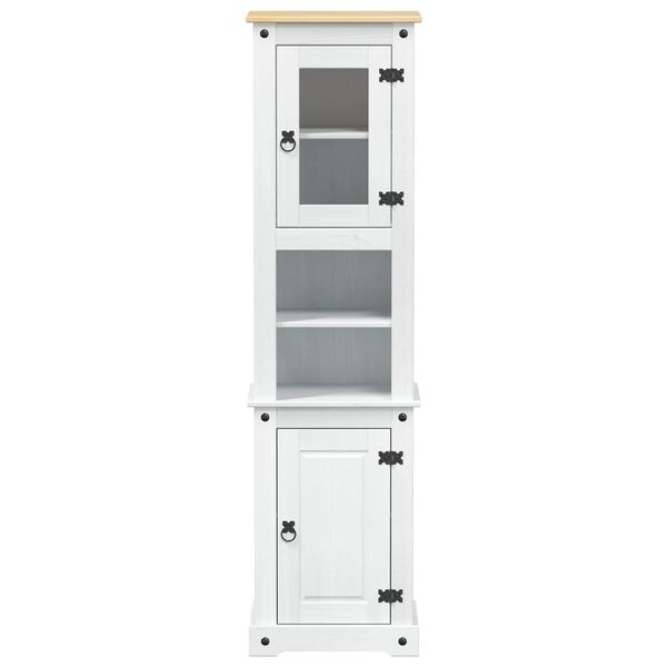 vidaXL Bathroom Cabinet White 50 x 40 x 185 cm Solid Pine Wood
