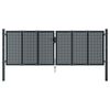 vidaXL Garden Gate Anthracite 300x100 cm Steel