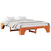 vidaXL Bed Frame Wax Brown 160 x 200 cm Solid Pine Wood