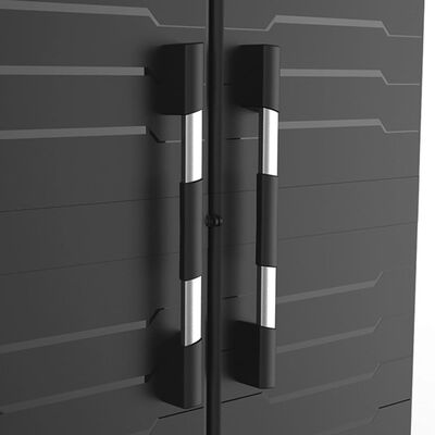 Keter Storage Cabinet with Shelves Garage XL Black and Sliver 188 cm