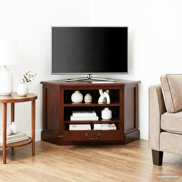vidaXL CornerTVCabinet Brown 79 x 40 x 46 cm Solid Mahogany Wood