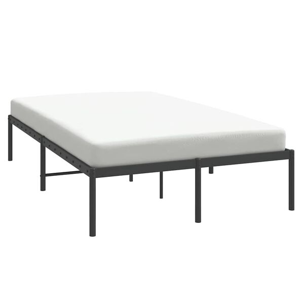 vidaXL Metal Bed Frame without Mattress Black 120x200cm