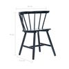 vidaXL Dining Chairs 4 pcs Black Solid Rubber Wood