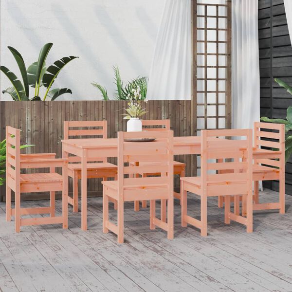 vidaXL 7 Piece Garden Dining Set Solid Wood Douglas