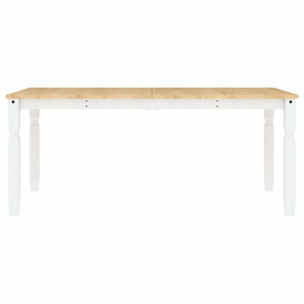 vidaXL Dining Table Corona White 180x90x75 cm Solid Wood Pine