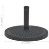 vidaXL Parasol Base Resin Round Black 14 kg