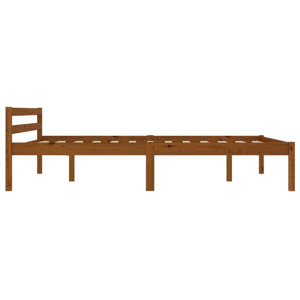vidaXL Bed Frame without Mattress Honey Brown Solid Pine Wood 140x200cm
