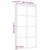 vidaXL Sliding Door Aluminium and ESG Glass 102.5x205 cm Black