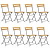 vidaXL 9 Piece Folding Outdoor Dining Set Solid Acacia Wood