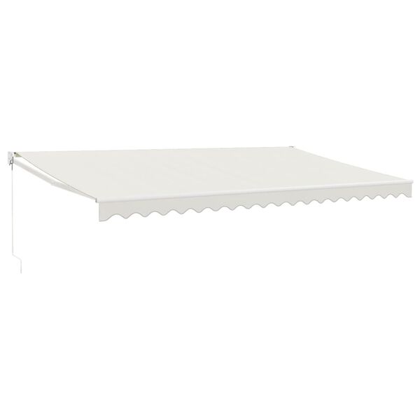 vidaXL Retractable Awning Cream 5x3 m Fabric and Aluminium