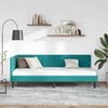 vidaXL Corner Bed Frame with Headboard Turquoise 80 cm x 200 cm Velvet
