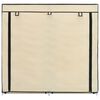 vidaXL Shoe Cabinet with Cover Cream 115x28x110 cm Fabric