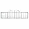 vidaXL Arched Gabion Baskets 7 pcs 200x50x40/60 cm Galvanised Iron