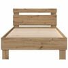 vidaXL Bed Frame with LED Artisan Oak 75 x 190 cm Engineered Wood