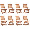 vidaXL 9 Piece Garden Dining Set 220x90x75 cm Solid Wood Acacia