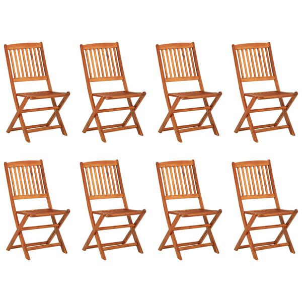 vidaXL 9 Piece Garden Dining Set 220x90x75 cm Solid Wood Acacia