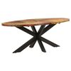 vidaXL Dining Table Oval 200x100x75 cm Solid Reclaimed Wood