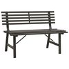 vidaXL Garden Bench 110 cm Steel Black