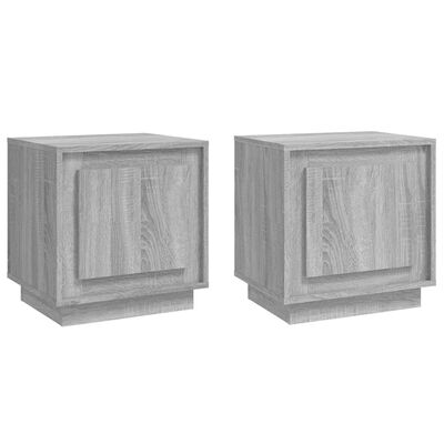 vidaXL Bedside Cabinets 2 pcs Grey Sonoma 44x35x45 cm Engineered Wood