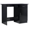 vidaXL Desk High Gloss Black 100x50x76 cm Engineered Wood