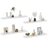 vidaXL Wall Shelves 4 pcs High Gloss White 60x9x3 cm